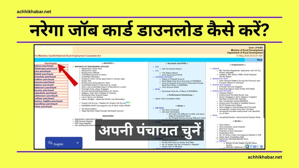 manrega job card download manrega job card download
