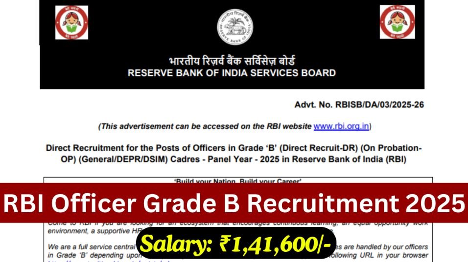 RBI Officer Grade B Vacancy 2025