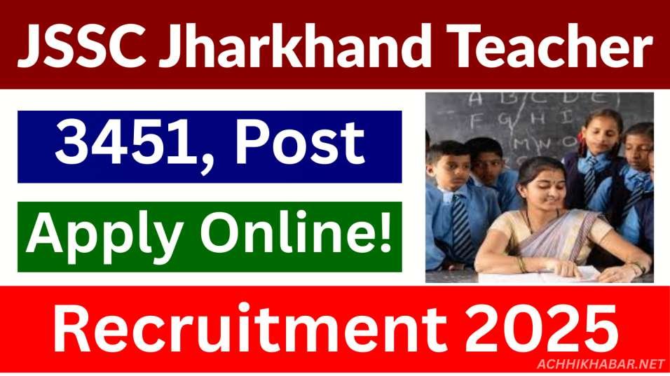 JSSC Jharkhand Teacher Recruitment 2025